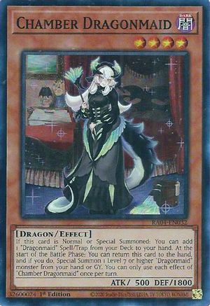 Chamber Dragonmaid RA04-EN032 Quarter Century Stampede 1st Edition Super Rare Near Mint English