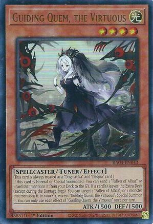 Guiding Quem, the Virtuous RA04-EN043 Quarter Century Stampede 1st Edition Ultra Rare Near Mint English