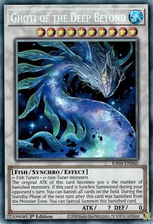Ghoti of the Deep Beyond RA04-EN060 Quarter Century Stampede 1st Edition Prismatic Collector's Rare Near Mint English
