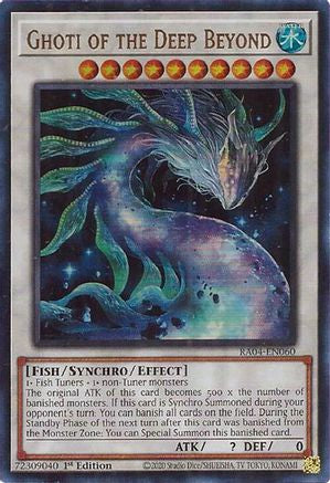 Ghoti of the Deep Beyond RA04-EN060 Quarter Century Stampede 1st Edition Ultra Rare Near Mint English
