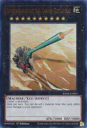 Superdreadnought Rail Cannon Gustav Max RA04-EN063 Quarter Century Stampede 1st Edition Ultra Rare English