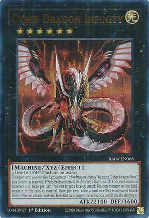 Cyber Dragon Infinity RA04-EN068 Quarter Century Stampede 1st Edition Ultra Rare Near Mint English