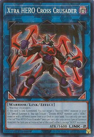 Xtra HERO Cross Crusader RA04-EN076 Quarter Century Stampede 1st Edition Super Rare Near Mint English