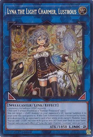 Lyna the Light Charmer, Lustrous RA04-EN081 Quarter Century Stampede 1st Edition Secret Rare Near Mint English