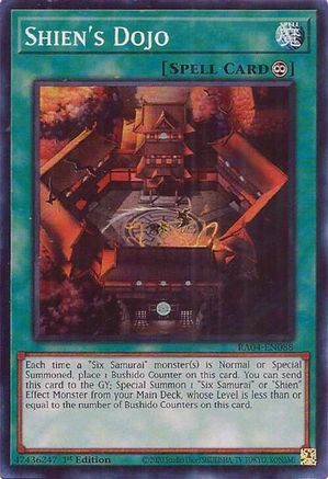 Shien's Dojo RA04-EN088 Quarter Century Stampede 1st Edition Super Rare Near Mint English
