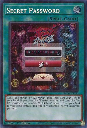 Secret Password RA04-EN095 Quarter Century Stampede 1st Edition Secret Rare Near Mint English