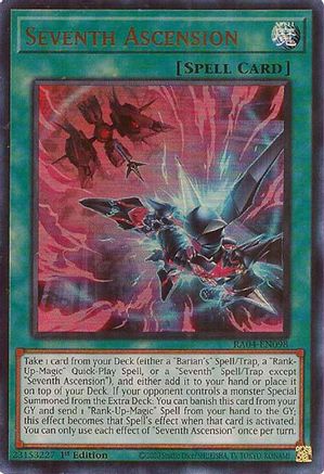 Seventh Ascension RA04-EN098 Quarter Century Stampede 1st Edition Ultra Rare Near Mint English