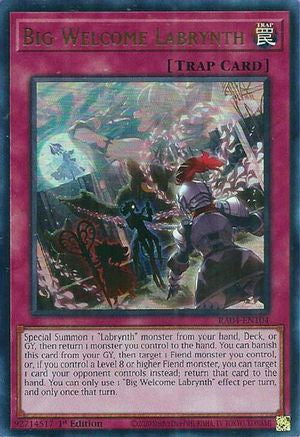 Big Welcome Labrynth RA04-EN104 Quarter Century Stampede 1st Edition Ultra Rare Near Mint English