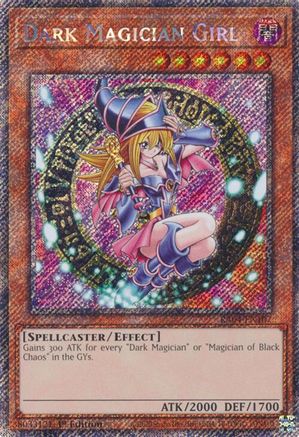 Dark Magician Girl (3rd Art) RA04-EN107 Quarter Century Stampede 1st Edition Platinum Secret Rare Near Mint English