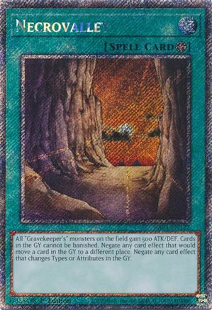 Necrovalley RA04-EN122 Quarter Century Stampede 1st Edition Platinum Secret Rare Near Mint English