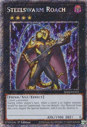 Steelswarm Roach RA04-EN151 Quarter Century Stampede 1st Edition Platinum Secret Rare Near Mint English