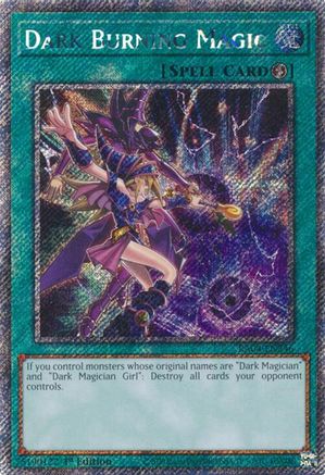 Dark Burning Magic RA04-EN246 Quarter Century Stampede 1st Edition Platinum Secret Rare Near Mint English