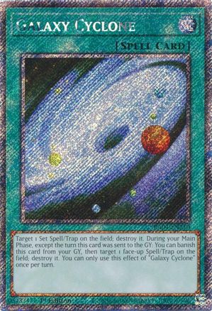Galaxy Cyclone RA04-EN250 Quarter Century Stampede 1st Edition Platinum Secret Rare Near Mint English