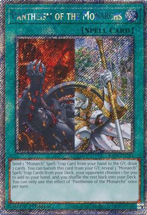 Pantheism of the Monarchs RA04-EN261 Quarter Century Stampede 1st Edition Platinum Secret Rare Near Mint English