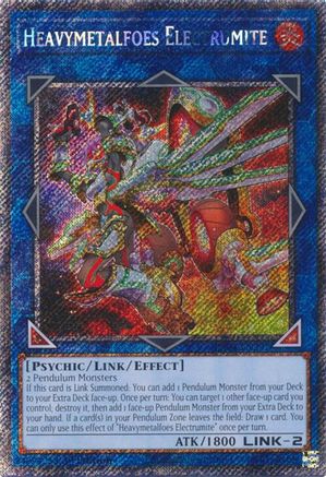 Heavymetalfoes Electrumite RA04-EN292 Quarter Century Stampede 1st Edition Platinum Secret Rare Near Mint English