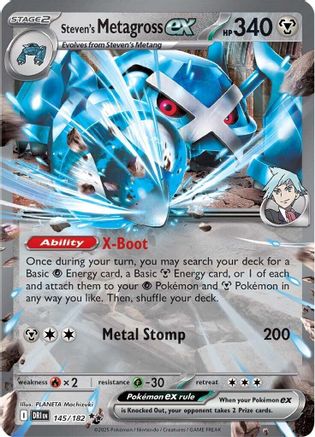 Steven's Metagross ex 145/182 Destined Rivals Double Rare (RR) Near Mint English