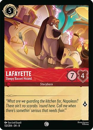 Lafayette - Sleepy Basset Hound 132/204 Reign of Jafar Common Near Mint English
