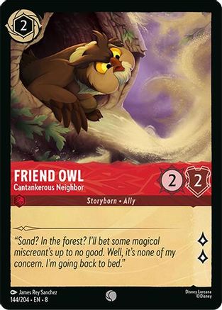 Friend Owl - Cantankerous Neighbor 144/204 Reign of Jafar Common Near Mint English