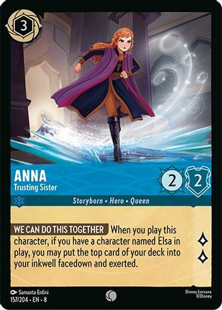Anna - Trusting Sister 157/204 Reign of Jafar Common Near Mint English