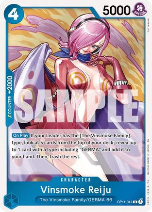 Vinsmoke Reiju OP11-047 A Fist of Divine Speed Rare Foil Near Mint English