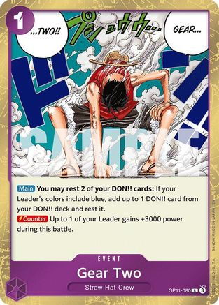 Gear Two OP11-080 A Fist of Divine Speed Rare Foil Near Mint English