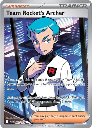 Team Rocket's Archer 223/182 Destined Rivals Ultra Rare Near Mint English