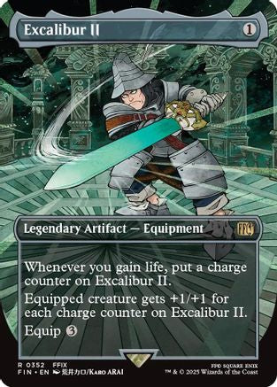 Excalibur II (Borderless) #352 Final Fantasy Rare Foil Near Mint English