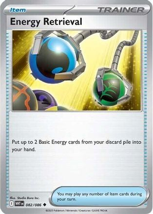 Energy Retrieval 082/086 White Flare Reverse Holo Near Mint English