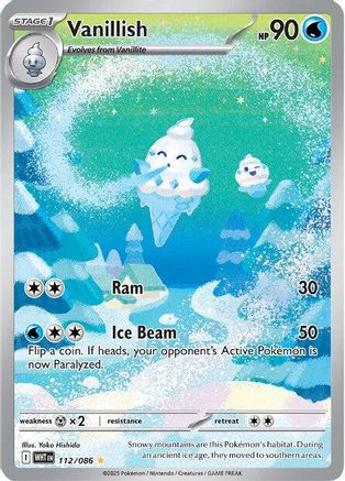 Vanillish - 109/086 SV: White Flare 109/086 Near Mint Illustration Rare English Holofoil