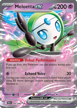 Meloetta ex 044/086 Black Bolt Double Rare (RR) Near Mint English
