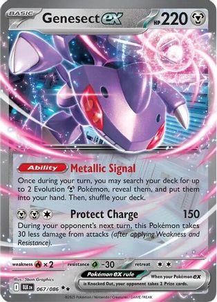 Genesect ex 067/086 Black Bolt Double Rare (RR) Near Mint English