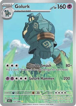 Golurk 123/086 Black Bolt Illustration Rare Near Mint English