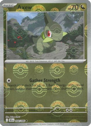 Axew (Poke Ball) 068/086 Black Bolt Reverse Holo Near Mint English