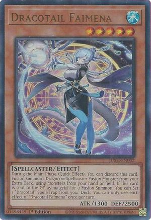 Dracotail Faimena JUSH-EN002 Justice Hunters 1st Edition Ultra Rare Near Mint English