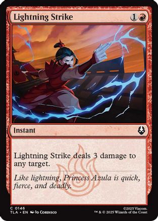 Lightning Strike #146 Avatar The Last Airbender Common Foil Near Mint English
