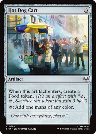 Hot Dog Cart #164 Marvel's Spider-Man Common Foil Near Mint English
