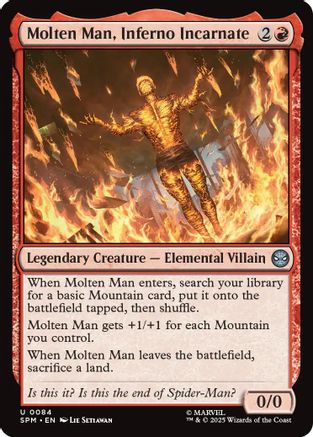 Molten Man, Inferno Incarnate #84 Marvel's Spider-Man Uncommon Foil Near Mint English