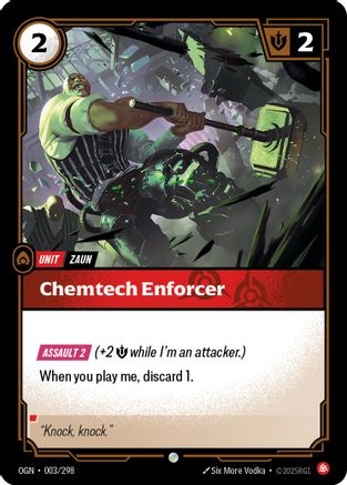Chemtech Enforcer 003/298 Riftbound Origins Common Foil Near Mint English