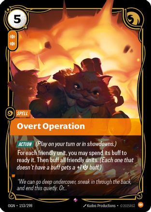 Overt Operation 153/298 Riftbound Origins Rare Near Mint English