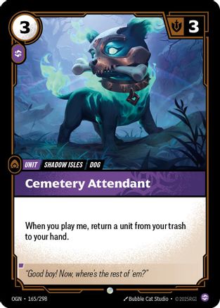 Cemetery Attendant 165/298 Riftbound Origins Common Near Mint English