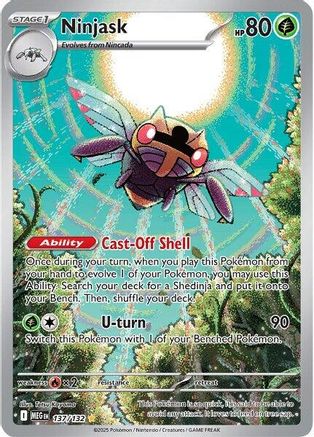 Ninjask 137/132 Mega Evolution Base Set Illustration Rare Near Mint English