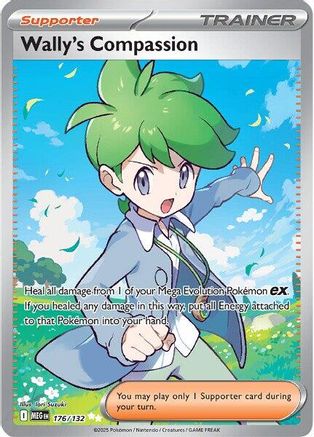 Wally's Compassion 176/132 Mega Evolution Base Set Ultra Rare Near Mint English