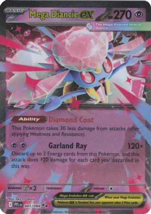 Mega Diancie ex 041/094 Phantasmal Flames Double Rare (RR) Near Mint English