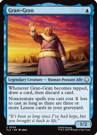 Gran-Gran #54 Avatar The Last Airbender Uncommon Foil Near Mint English