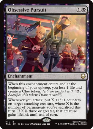Obsessive Pursuit #112 Avatar The Last Airbender Rare Foil Near Mint English