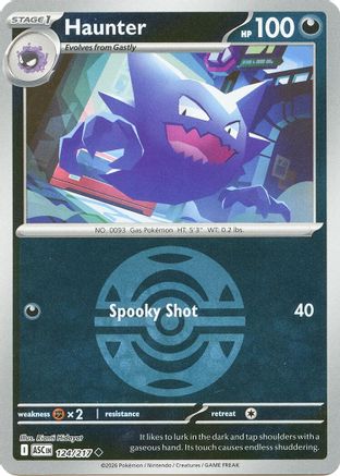 Haunter (Dusk Ball) 124/217 Ascended Heroes Reverse Holo Near Mint English