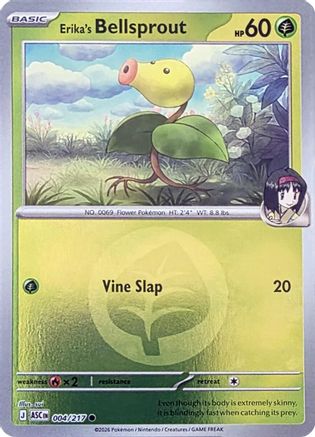 Erika's Bellsprout (Energy Symbol Pattern) 004/217 Ascended Heroes Reverse Holo Near Mint English