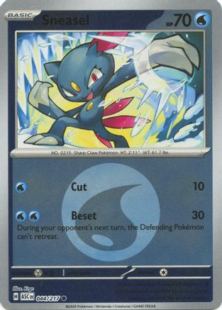 Sneasel (Energy Symbol Pattern) 044/217 Ascended Heroes Reverse Holo Near Mint English