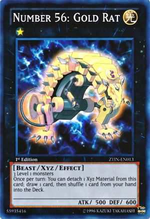 Number 56: Gold Rat ZTIN-EN013 2013 Zexal Collection Tin 1st Edition Super Rare Near Mint English