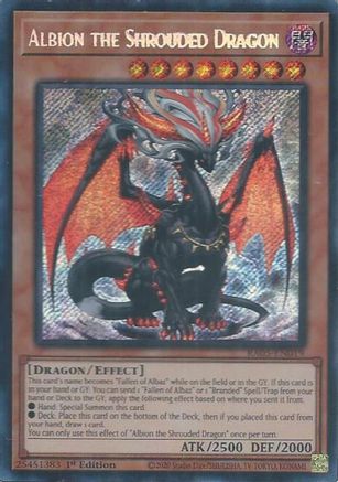 Albion the Shrouded Dragon RA05-EN019 Rarity Collection 5 1st Edition Secret Rare Near Mint English